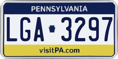 PA license plate LGA3297
