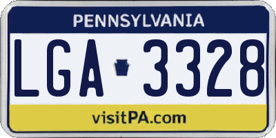 PA license plate LGA3328