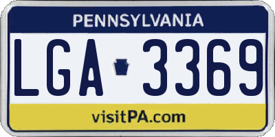 PA license plate LGA3369