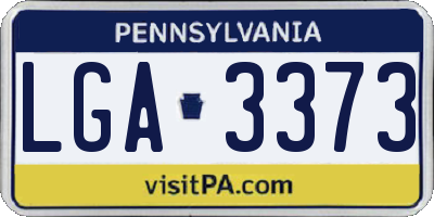 PA license plate LGA3373