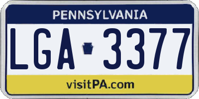 PA license plate LGA3377