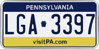 PA license plate LGA3397
