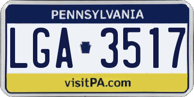 PA license plate LGA3517