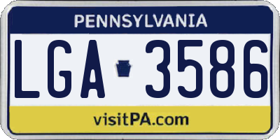 PA license plate LGA3586