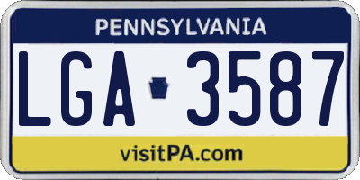 PA license plate LGA3587