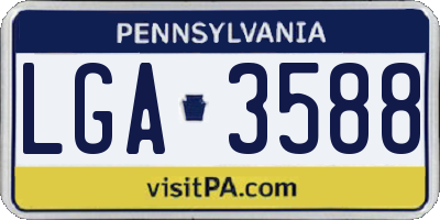 PA license plate LGA3588
