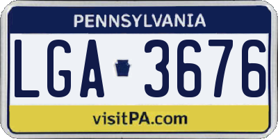PA license plate LGA3676