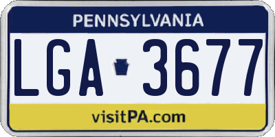 PA license plate LGA3677