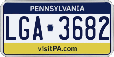 PA license plate LGA3682