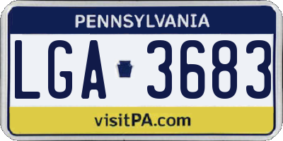 PA license plate LGA3683