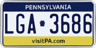 PA license plate LGA3686