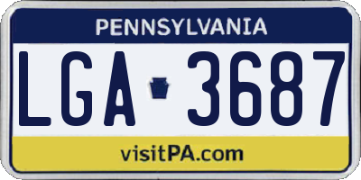 PA license plate LGA3687
