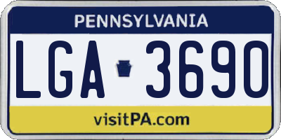 PA license plate LGA3690