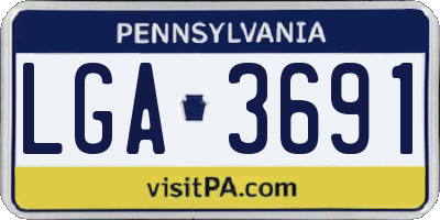 PA license plate LGA3691