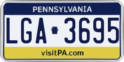 PA license plate LGA3695