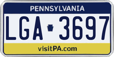 PA license plate LGA3697
