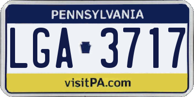 PA license plate LGA3717