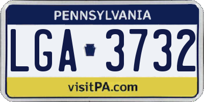 PA license plate LGA3732