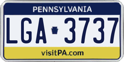 PA license plate LGA3737