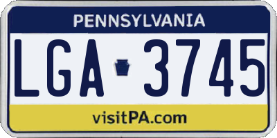 PA license plate LGA3745