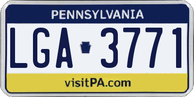 PA license plate LGA3771