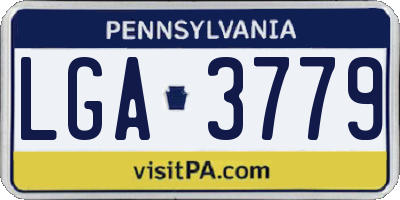 PA license plate LGA3779