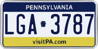 PA license plate LGA3787