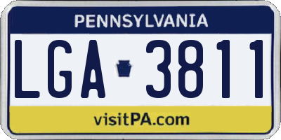 PA license plate LGA3811