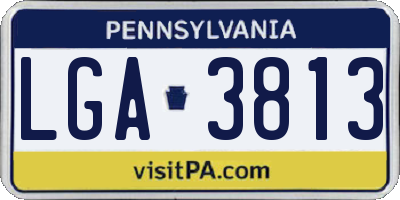 PA license plate LGA3813