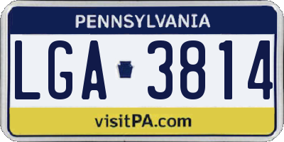 PA license plate LGA3814