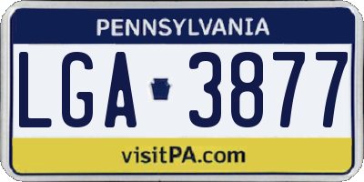PA license plate LGA3877