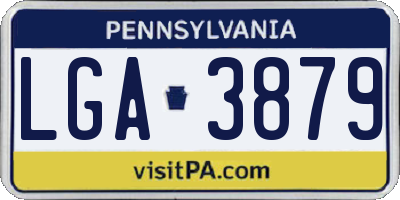 PA license plate LGA3879