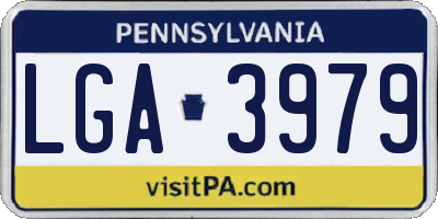 PA license plate LGA3979