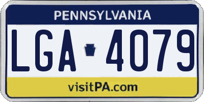PA license plate LGA4079