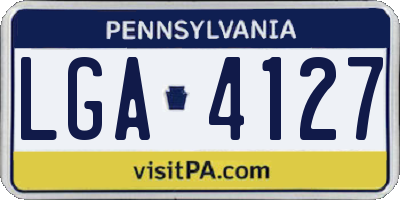 PA license plate LGA4127