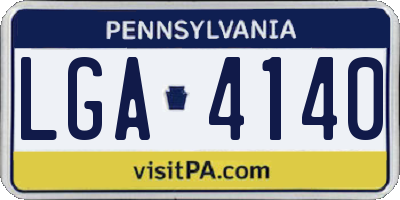 PA license plate LGA4140
