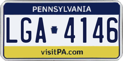 PA license plate LGA4146