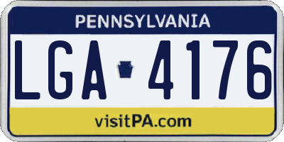 PA license plate LGA4176