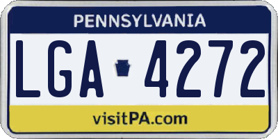 PA license plate LGA4272