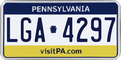 PA license plate LGA4297