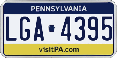 PA license plate LGA4395