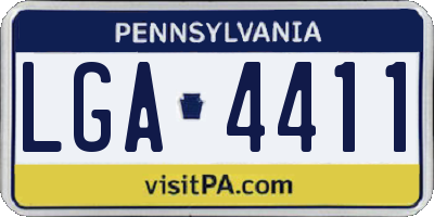PA license plate LGA4411