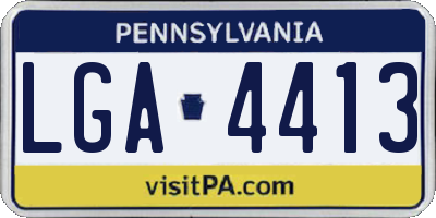 PA license plate LGA4413