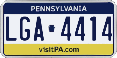PA license plate LGA4414