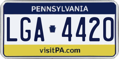 PA license plate LGA4420