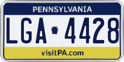 PA license plate LGA4428