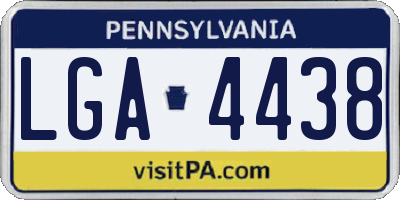 PA license plate LGA4438