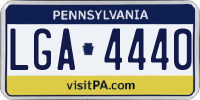 PA license plate LGA4440