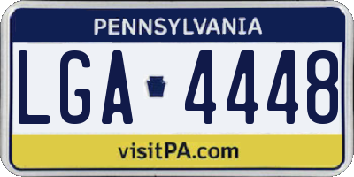 PA license plate LGA4448