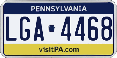 PA license plate LGA4468